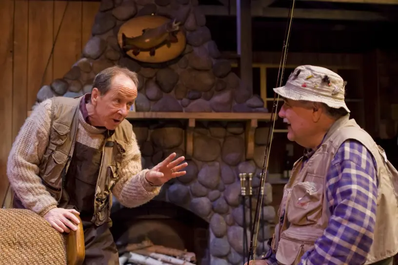 Michael Chaisson and Reg Dreger in Prairie Theatre Exchange's production of 'The Fly Fisher's Companion'. Photo credit: Bruce Monk 1