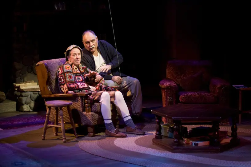 Michael Chaisson and Reg Dreger in Prairie Theatre Exchange's production of 'The Fly Fisher's Companion'. Photo credit: Bruce Monk