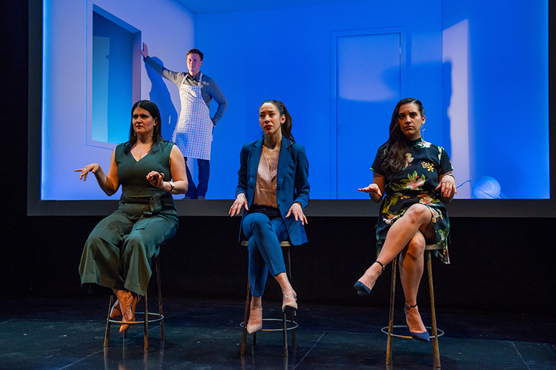 Ashley Botting, Mayko Nguyen, Jesse LaVercombe, Sofia Rodriguez; Set Design by Gillian Gallow; Costume Design by Ming Wong; Lighting Design by Jason Hand; Photo by Joseph Michael Photography