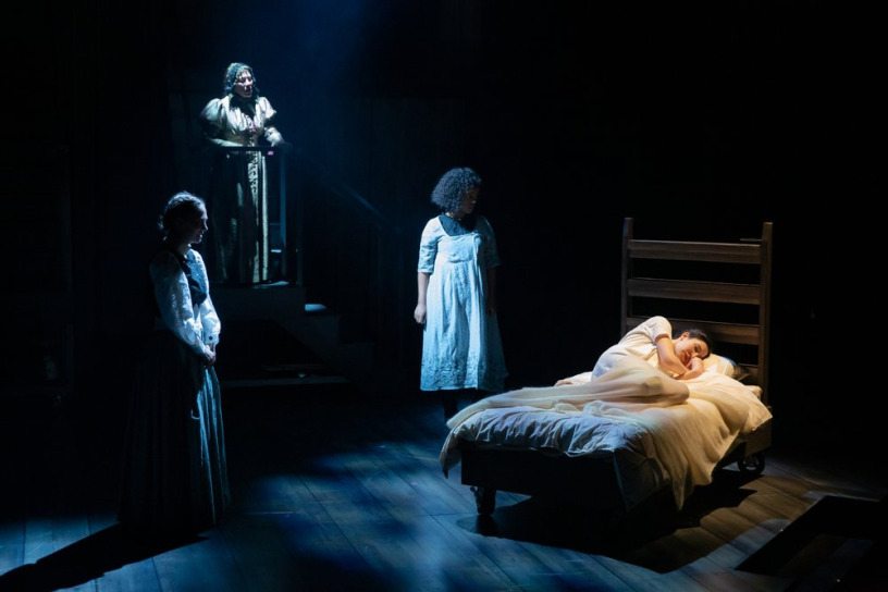 Gianna Vacirca, Nadein Chu, Helen Belay, Hailey Gillis; Set by Anahita Dehbonehie; Costumes by Judith Bowden; Lighting by Bonnie Beecher; Photo by Nanc Price 1