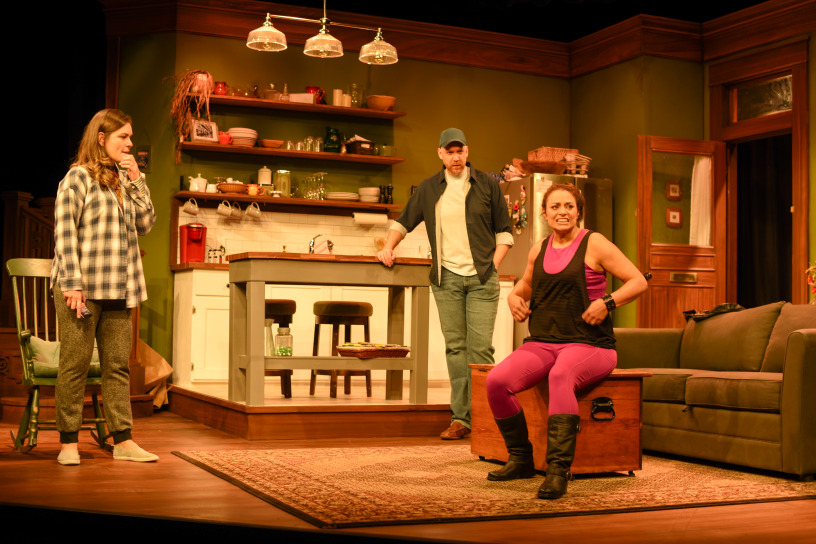 Daniela Vlaskalic, Mark Crawford, Jane Spence; Set by Beckie Morris; Costume by Alex Amini; Lighting by Jeff Johnston-Collins; Photo by Sharyn Ayliffe Creative