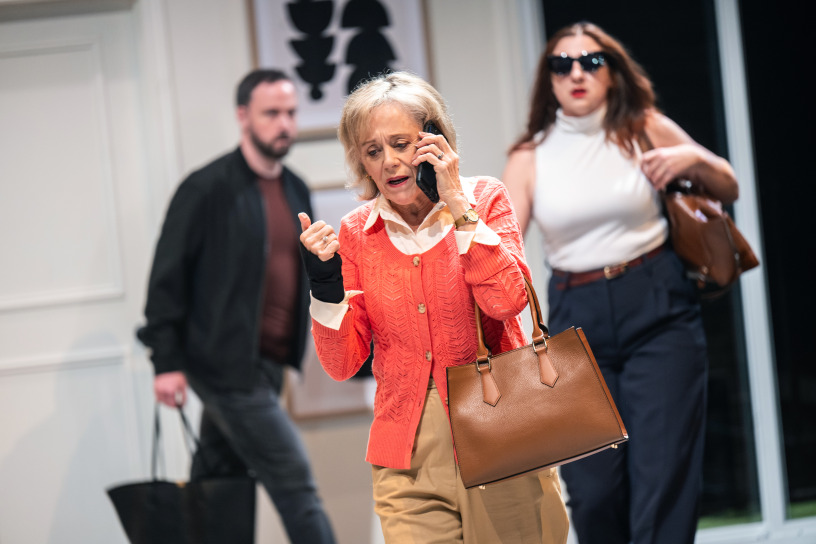 Gregory Prest, Fiona Reid, Aurora Browne; Set by Ken Mackenzie and Sim Suzer; Costume by Laura Delchiaro; Lighting by Christian Horoszczak; Photo by Dahlia Katz
