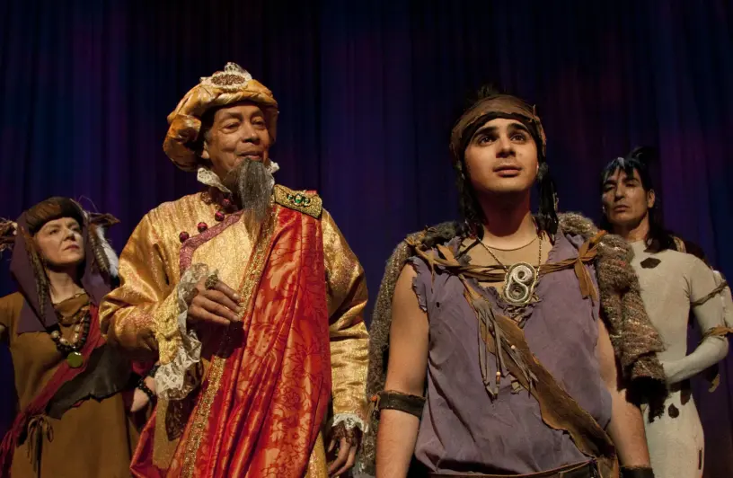 Walter Borden, Adamo Ruggiero in Roseneath Theatre’s production of The Neverending Story. Photo: Mark Seow