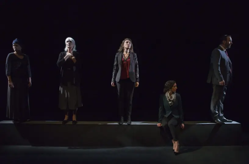 Niki Landau, Barbara Gordon, Diane Flacks, Bahareh Yaraghi & Blair Williams. Photo: John Lauener