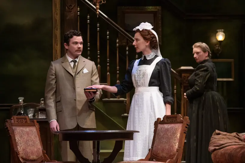 André Morin, Kate Hennig, Julia Course, Directed by Kelli Fox; Set and Costumes by Judith Bowden; Lighting by Kimberley Purtell;Sound and Composition by Gilles Zolty; Stage Managed by Amy Jewell and Leigh McClymont; Photo by David Cooper 2